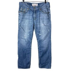 Big Star Men’s Sz 32 Long Pioneer Bootcut Jeans Distressed